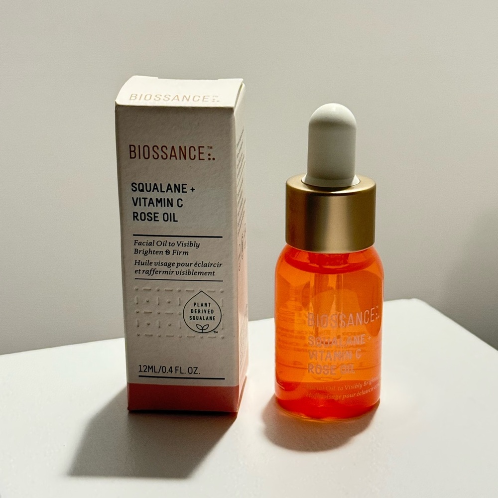 BRAND NEW Biossance Squalane + Vitamin C Rose Oil  12ml/0.4fl oz
